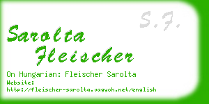 sarolta fleischer business card